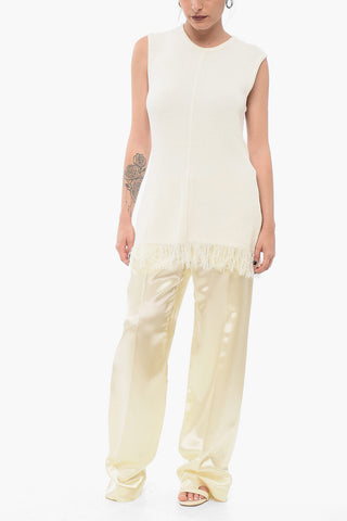 Satin Pleated Pants