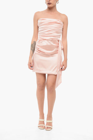 Vestito Drappeggiato in Satin