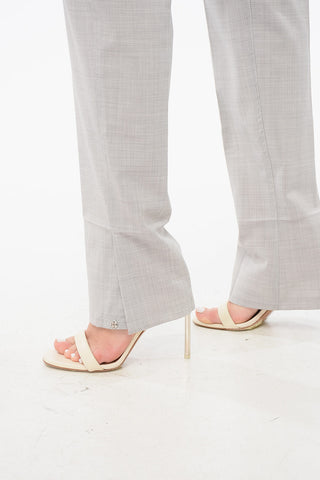 Wool-Blend Trousers With Ankle Slits