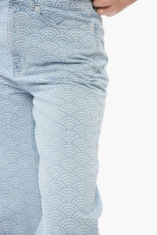 Jeans Straight Fit SEIGAIHA AYAME mit Rainbow-Motiv 23cm
