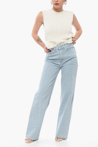 Jeans Straight Fit SEIGAIHA AYAME mit Rainbow-Motiv 23cm