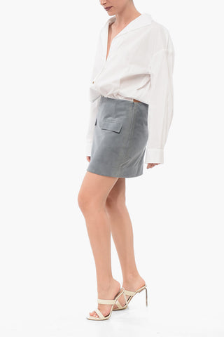 Minigonna in Suede VERIA con Tasche ad Aletta