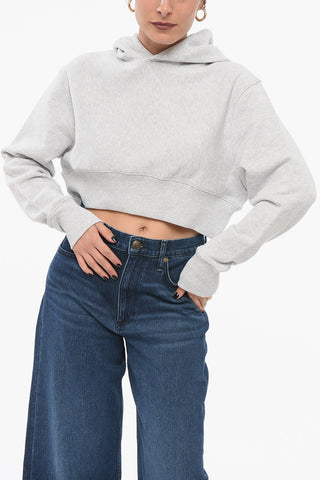 Brushed Cotton Cropped Fit Hoodie