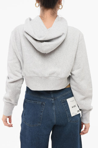 Brushed Cotton Cropped Fit Hoodie