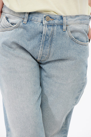 Light Washed Straight Fit Denims 19cm