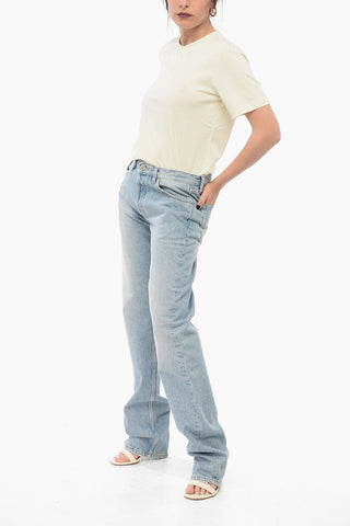 Light Washed Straight Fit Denims 19cm