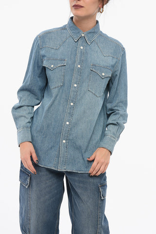 Mid Washed Denim Saharan Shirt