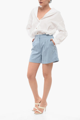 Shorts A Vita Alta Con Pinces