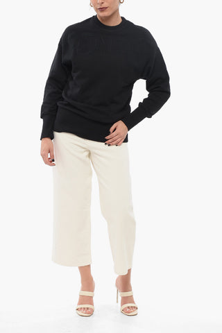 Crewneck Sweatshirt with Embroidered Logo