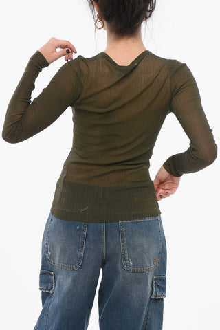 SFILATA V-neckline Sheer Sweater