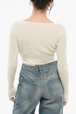 Merino LE ALZOU Cropped Cardigan