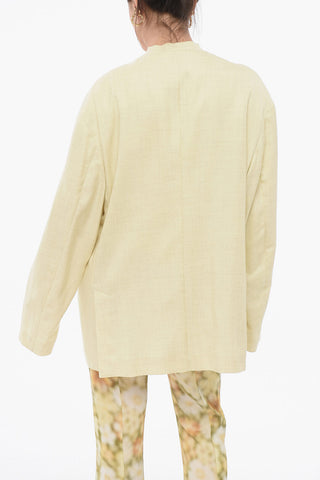 Blazer Monopetto Reversless In Misto Lino 