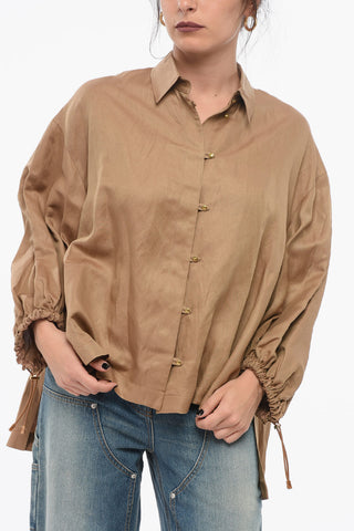 Linen Blend RODEO Shirt with Drawstring