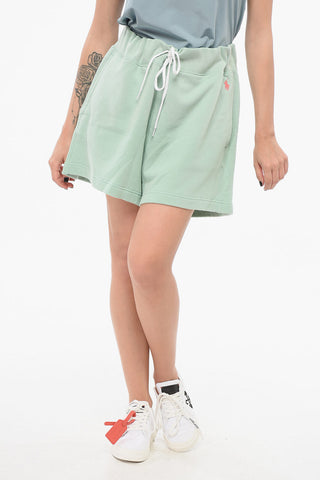 Shorts in Cotone Garzato con Coulisse