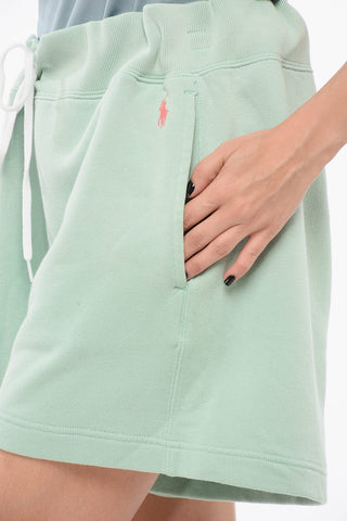 Shorts in Cotone Garzato con Coulisse