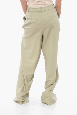 Pantaloni Palazzo in Misto Lana