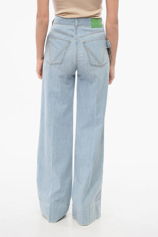 Light-washed Wide Leg Denims 30cm
