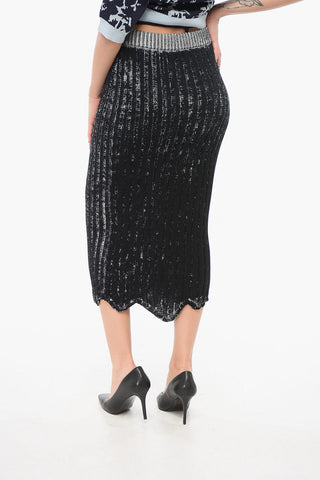 Gonna Tubino in Maglia con Corda