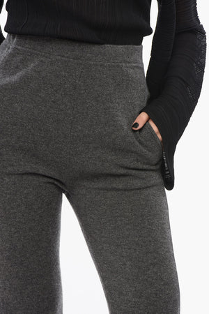 Pure Cashmere Leggings With Elastic Waistband