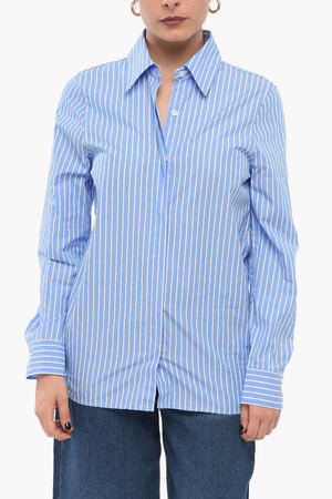 Camicia A Maniche Lunghe Con Stampa A Righe