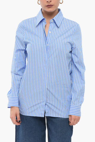 Long-Sleeved Blouse with Striped Print