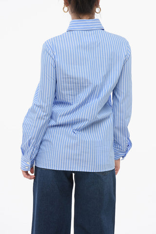 Long-Sleeved Blouse with Striped Print