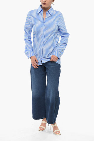 Long-Sleeved Blouse with Striped Print