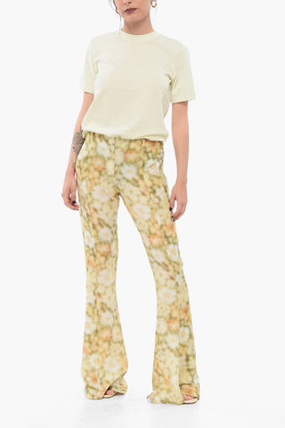 Flared Pants with Abstract Pattern