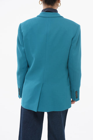 Viscose Blazer with Peak Lapel