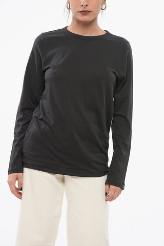 Long-sleeved Crew Neck Cotton T-Shirt