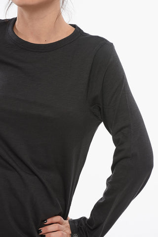 Long-sleeved Crew Neck Cotton T-Shirt