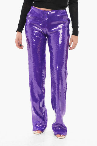 Relaxed-Fit-Hose mit Pailletten