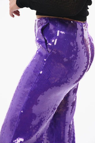 Relaxed-Fit-Hose mit Pailletten