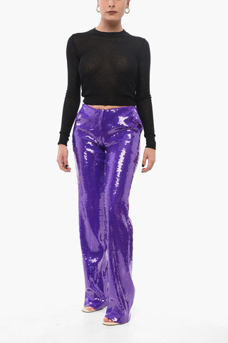 Relaxed-Fit-Hose mit Pailletten