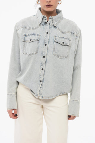 Denim Shirt With Front Pockets
