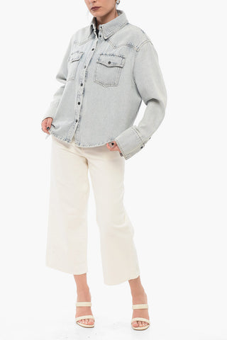 Denim Shirt With Front Pockets