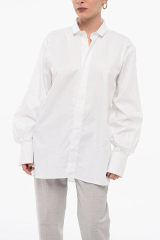 Hidden Buttons Shirt With Bow Detail