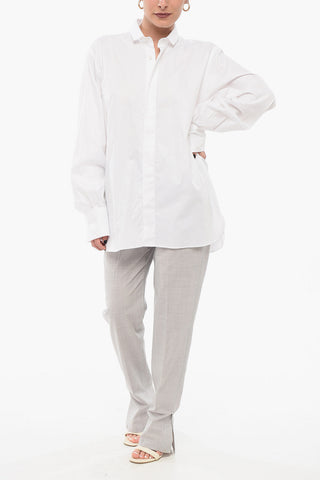 Hidden Buttons Shirt With Bow Detail