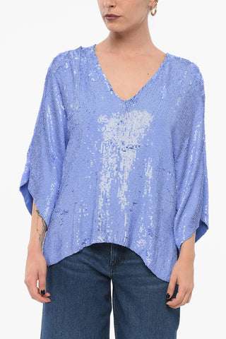 Long Sleeved Top With Allover Sequins