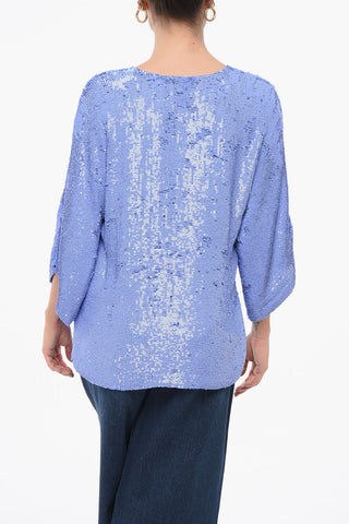Long Sleeved Top With Allover Sequins