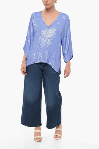 Long Sleeved Top With Allover Sequins