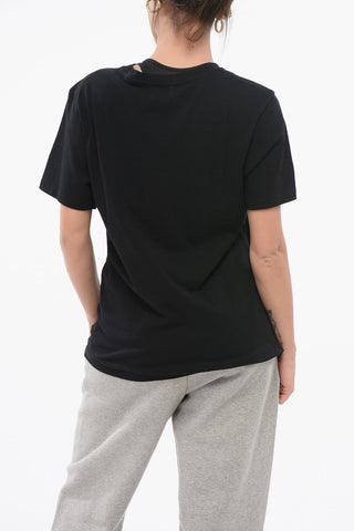 ETOILE Crew Neck NO REASON T-Shirt with Flocked Detail