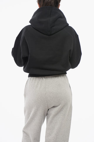 Monochrome Brushed Cotton Hoodie