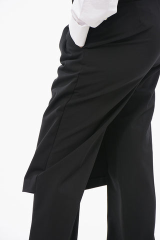Straight Pants with Skirt