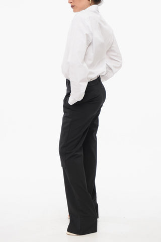 Straight Pants with Skirt