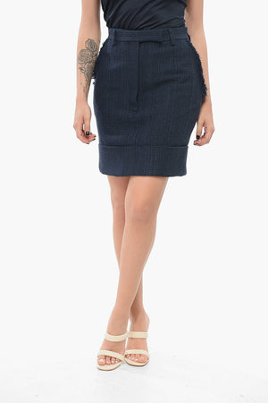 프린지 디테일의 하이웨이스트 스커트