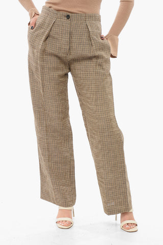 Cropped Trousers with Pleats