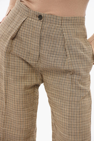 Cropped Trousers with Pleats