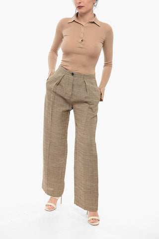 Cropped Trousers with Pleats