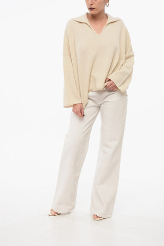 Pullover aus Kaschmir-Mix mit Polokragen